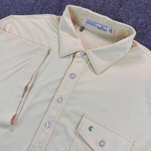 CRIQUET Mens Short Sleeve Polo Shirt XL Yellow Golf Casual Breathable